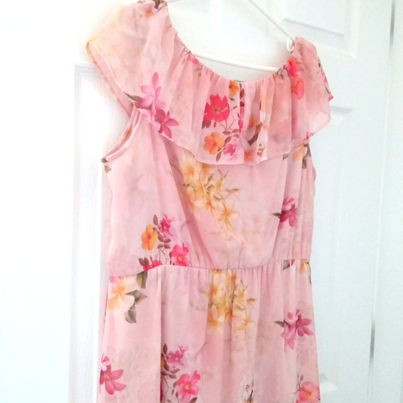 Sassafras Apricot Floral Midi Dress - Picture 7 of 10
